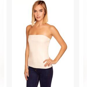 Susana Monaco Cream Strapless Crop Top
